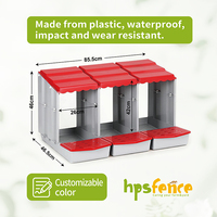 Nichoir en plastique HPSFENCE à 3 compartiments pour poules pondeuses, pour la production d'œufs en ferme avicole