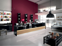Comptoir de Restaurant Moderne, Vitrine Réfrigérée à Gâteaux et Pâtisseries, Présentoir Chauffant pour Aliments, Comptoir de Bar à Café