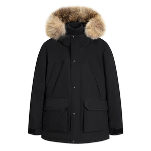 <span class=keywords><strong>Parka</strong></span> Invernale Lungo da <span class=keywords><strong>Uomo</strong></span> Pesante ad Alte Prestazioni in Tessuto Artico Cappotto Imbottito con Fodera in Vera Pelliccia Giacca Ispessita - Product Image 1