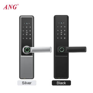 Tuya kunci pintu jarak jauh cerdas Wifi baterai Lithium kata sandi sidik jari kunci pintar antimaling dengan kamera - Product Image 3