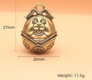 Ornamenti in Ottone per Danza del Leone, Campanelli per Animali Domestici, Portachiavi Stile Cinese, Piccolo Regalo - Product Image 6