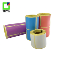 Etiqueta Adhesiva de PVC Removible THYK, Resistente al Aceite, con Código de Barras, para Fabricación Arquitectónica, 50x30mm, 2000/Rollo