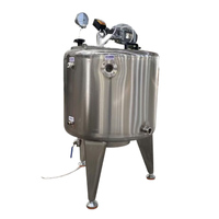 Réservoir de pasteurisation industriel pour lait, jus, bière, machine de traitement en acier inoxydable avec contrôle de la température