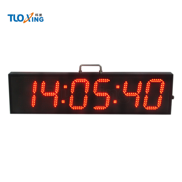 Large Display 6-Inch 6 Digit Double Sided Wall Race Clock Waterproof Timing Monitoring Tracking Device