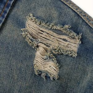 Chaqueta Vaquera Desgastada para Hombre, Otoño Invierno, con Agujeros Rotos, Estilo Americano Informal y Moderno, Prenda Exterior, Proceso de Revestimiento - Product Image 4