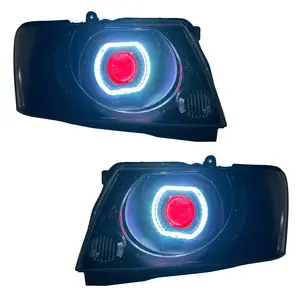 Nissan patrol y61 gu için RGB petek C tipi far bi-led projektör lens far