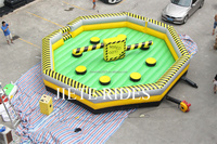 Meltdown Challenge Wipout Balayeuse mécanique Eliminator Adulte Gonflable Wipeout Jeux de sport Wipeout Jeu de parcours d'obstacles