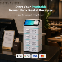 Nuevo Lanzamiento 2026: Máquina Expendedora de Power Banks para Restaurantes, POS con 16 Ranuras, Estación de Carga y Alquiler de Celulares y Laptops, Kiosco con Pantalla Publicitaria