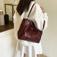 Sac fourre-tout en PU grande capacité 2025 pour femme – Sac à main décontracté et tendance avec double anse et fermeture éclair pour le travail, le shopping et l'usage quotidien