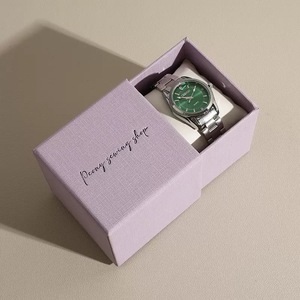 Simple Square Buckle Closure Paper Jewelry Watch <b>Box</b> <b>Velvet</b> Lining Custom Chain Packaging Gift <b>Box</b> Matt Cardboard Watch Gift <b>Box</b> - Product Image 2