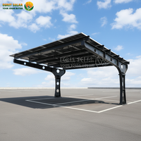 Système de montage de carport solaire personnalisé Egret Solar, structure en acier au carbone ZAM, supports de carport solaire photovoltaïque