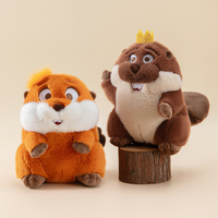 Peluche apaisante en forme d'écureuil de forêt pour soulager l'anxiété, jouet en peluche doux, compagnon câlin pour adultes et enfants