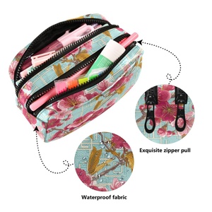 Estuche Escolar Kawaii con Estampado Personalizado de Flores de Cerezo, Doble Capa, con Cierre, Bolsa para Lápices, Portalápices para Niñas - Product Image 2