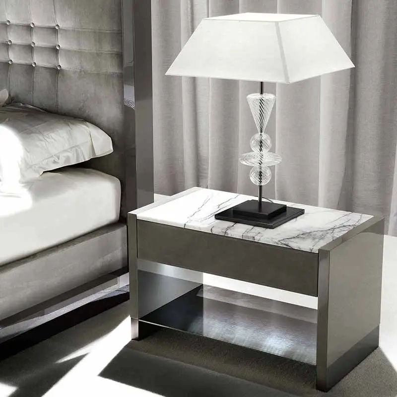 최고 현대 가정 가구 검정 기능 숨겨지은 비밀 공간 대리석 정상 침실 호화스러운 밤 대 침대 bedside 테이블