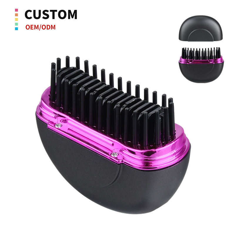 Portable Straightener Brush: 1500mAh, 3 Temps, Auto-Off