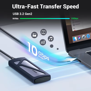 Boîtier SSD M.2 NVMe PCIe 10 Gbps USB C 3.2 Gen2, adaptateur SSD externe sans outil, prend en charge les clés M et B&M - Product Image 6