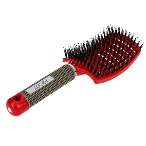 Peine de peluquería iónico grande y curvo con mango de PC, cerdas mixtas para uso doméstico, masaje, peinado y alisado, peine de espina con mango de plástico - Product Image 3
