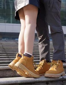 Service personnalisé, chaussures confortables d'escalade et d'entraînement, bottes Martin jaunes antidérapantes, chaussures de sécurité, bottes tactiques - Product Image 4