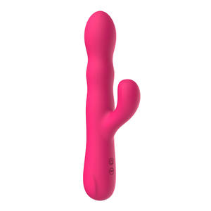 Vibrador de Conejo Telescópico con Vibración, Estimulador de Punto G y Clítoris, Silicona, Doble Estimulación, Impermeable, Juguete Sexual <span class=keywords><strong>para</strong></span> Mujeres - Product Image 1