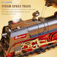 Train électrique rétro de simulation B/O pour enfants, jouet en plastique avec lumières et sons