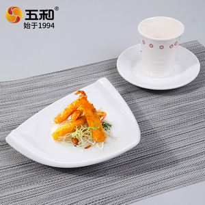 Irregular Shape Melamine Dinnerware Set For Hotel Meals Solid Color - Product Image 4