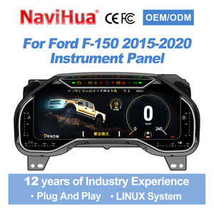 ชุดอัพเกรดหน้าปัดดิจิตอล Navihua จอ LCD แสดงผลแบบคลัสเตอร์ รองรับ CarPlay ระบบ Linux พร้อมมาตรวัดความเร็ว สำหรับรถยนต์ Ford F150 ปี 2015-2020 - Product Image 2