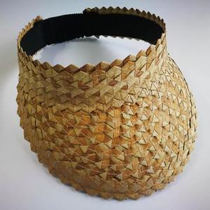 Estate hawaiana Honolulu Bulrush Lauhala paglia naturale berretto da spiaggia parasole - Product Image 3