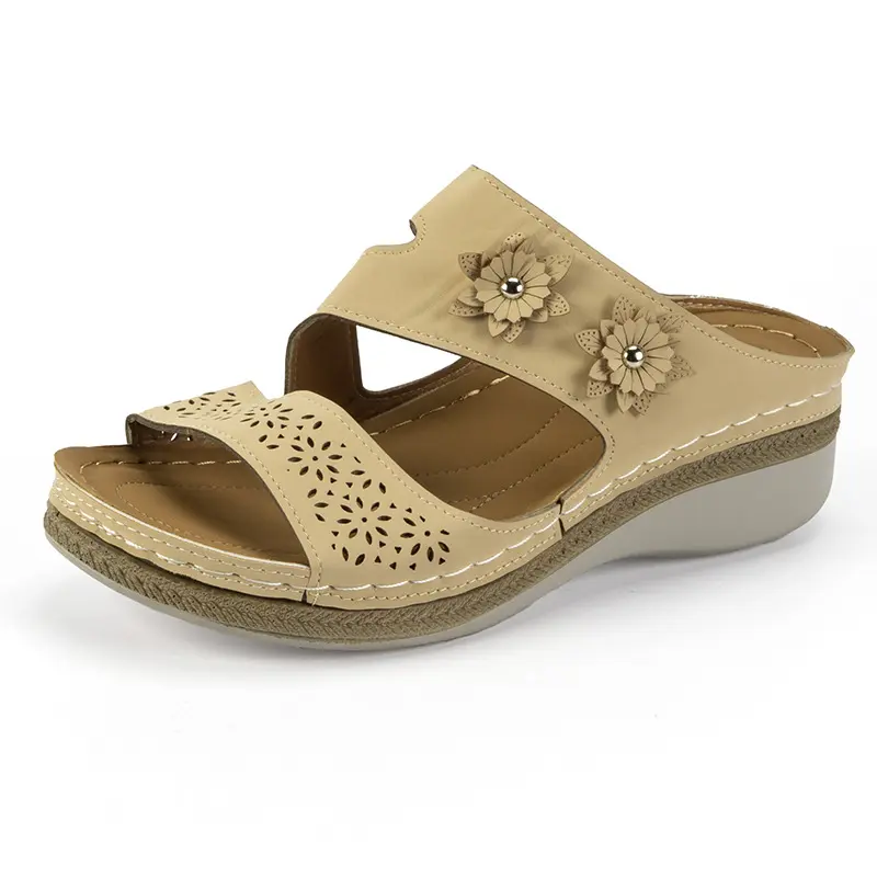 Holle Sleehakken Casual Sandalen Bloem Strandschoenen