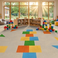Dalle Moquette 50x50 Puzzle-Muster Moderne Gepolsterte Teppichfliesen in Gewerbequalität mit Bitumen-Rückseite
