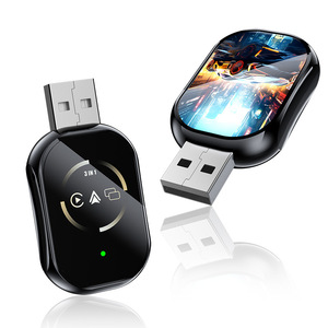 อะแดปเตอร์ CarPlay & Android Auto แบบพกพาไร้สาย พร้อมพอร์ต USB สำหรับแปลงเป็นแบบใช้สาย รองรับ iPhone และ Android รับประกัน 1 ปี - Product Image 1