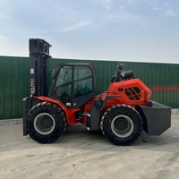 Chariot élévateur tout-terrain diesel KaiDa KDJY35 3,5 tonnes 4x4, hauteur de levage 6000 mm, mât à trois étages, certifié CE pour la construction agricole