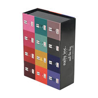 Boîte cadeau rigide en carton pliable magnétique personnalisée avec des matériaux recyclés pour le vernis à ongles et le kit cosmétique pour cils