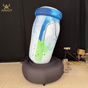 Installations artistiques gonflables attrayantes en forme de bouclier de crâne et de bouteille de boisson, grands accessoires gonflables pour la <span class=keywords><strong>location</strong></span> dans les centres commerciaux et les événements en plein air - Product Image 6