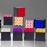 Vente en gros de roses stabilisées éternelles de luxe, cadeau idéal pour la Saint-Valentin, boîte cadeau, fleurs éternelles fraîches