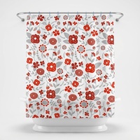 Rideau de douche à motif floral, design pétales de fleurs, résistant à l'eau et à la moisissure, prix d'usine, extrêmement doux