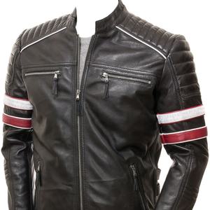 Chaqueta ajustada para hombre de gran oferta, cuero de vaca genuino, nuevo estilo, lona totalmente personalizada personalizable de fábrica OEM para una óptima - Product Image 1