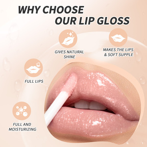Vente en gros de gloss à lèvres volumisant hydratant brillant 5 ml, label privé, sans cruauté, biologique, gloss à lèvres hydratant, logo - Product Image 2