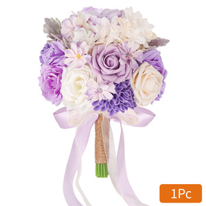 Bouquet de <span class=keywords><strong>mariage</strong></span> pour demoiselles d'honneur, roses artificielles haut de gamme, décorations de <span class=keywords><strong>mariage</strong></span> bricolage - Product Image 2