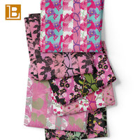 Échantillon Gratuit BILU Tissu Imprimé en Coton Italien 100% à Motifs Floraux Patchwork Rose AB027