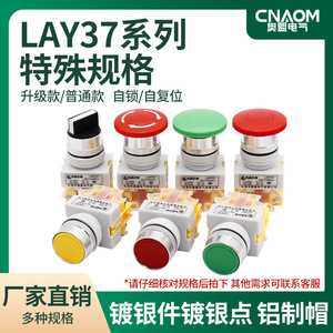 Cmom LAY37 <b>Push</b> <b>Button</b> <b>Switch</b> 2NO2NC Aluminum IP65 Screw Terminal Emergency Stop Mushroom Head - Product Image 5