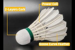 DunRun <span class=keywords><strong>DR</strong></span>-07 Hoge Kwaliteit Duurzame Ganzenveren Badminton Shuttlecock Goed voor Professionele Training - Product Image 3