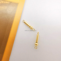 Vente en gros de fermoirs personnalisés en or jaune véritable 18 carats, breloques pour bracelets, colliers, crochets, accessoires de chaîne
