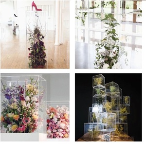 Khay Nhựa <span class=keywords><strong>Acrylic</strong></span> Trưng Bày Hình Khối Vuông Trong Suốt Dành Cho Đám Cưới Và Tiệc Tùng - Product Image 6