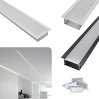 Promotion : Profilé LED en aluminium 4020A pour bande lumineuse, 55x20mm, Série 6000, profilé en T anodisé avec diffuseur encastré pour éclairage linéaire