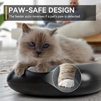 AFP Distributeur automatique de nourriture pour animaux domestiques avec 2 packs de glace 6 repas pour chiens chats Bols à minuterie automatique pour aliments secs humides
