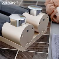 Distributeur de savon mural rechargeable en plastique ABS Bosharon pour hôtel, 2 distributeurs de shampoing, distributeur de savon mousse pour salle de bain