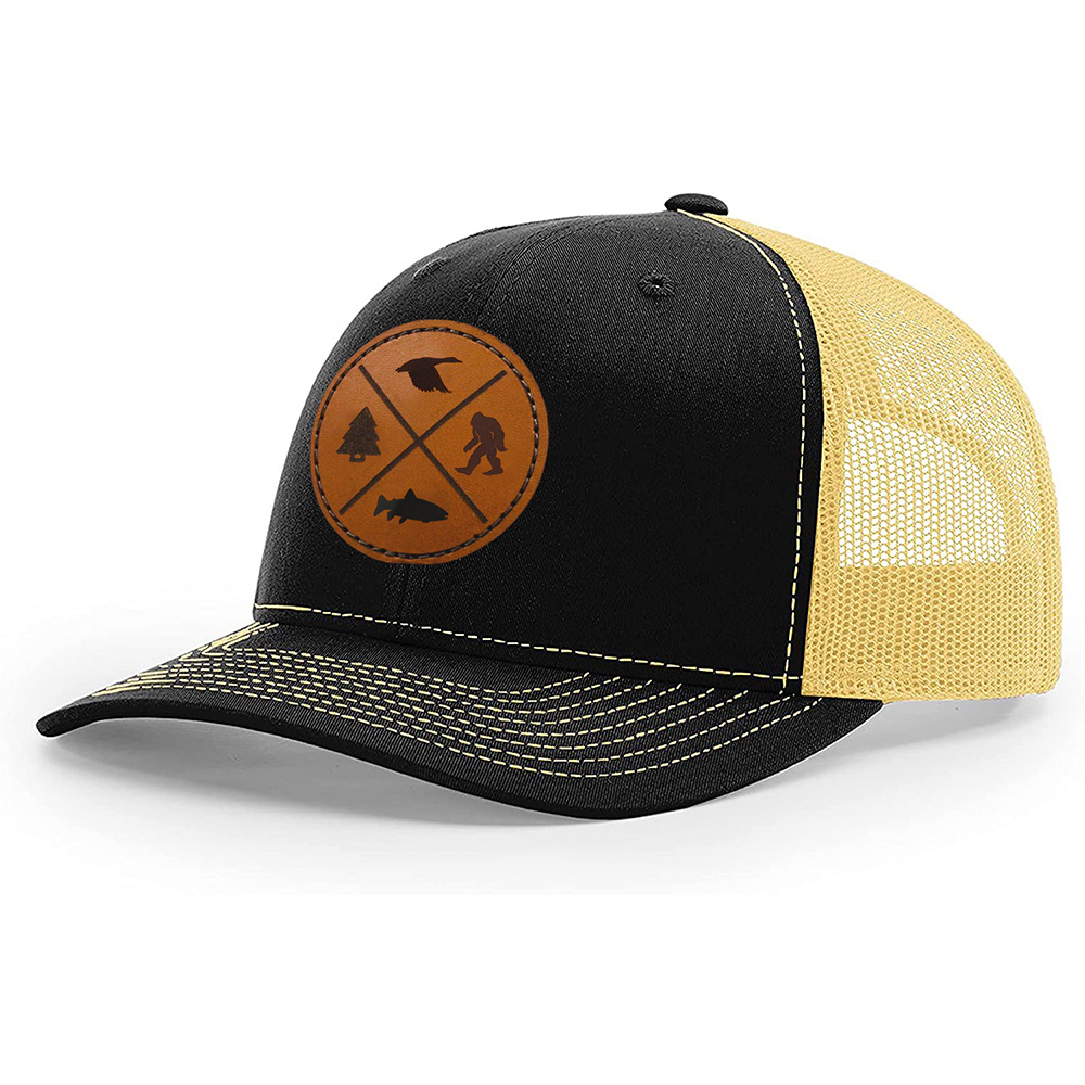 58cm Breathable Polyester Embroidery Baseball Caps 6 Panel Trucker Hat