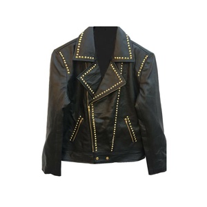 Negro 2024 moda abrigo-Cuello cuero Bulked Bomber chaqueta por encargo diseñadores Pu chaquetas de cuero para hombres - Product Image 1