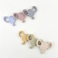 Jouet à dents molaires CE 0-6 mois animal silicone éléphant bébé anneau de dentition tout-petits sensoriel apaiser fidget jouet anneaux de dentition pour bébés