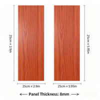 Panneau mural en PVC ignifuge, résistant à l'humidité et à la chaleur, imperméable, à effet bois, pour hôtel, hôpital, centre commercial et plafond de bureau